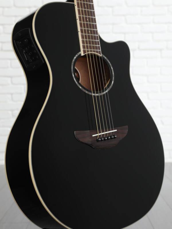 Acoustic/Electric Guitar - Body Shape : Thin-Line Cutaway - Black