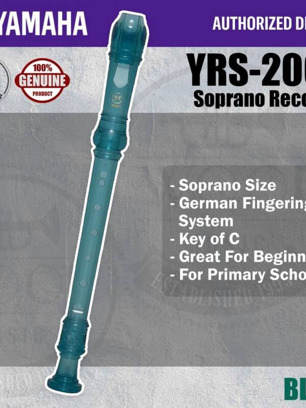 YRS-20GB (Soprano Recorder / System: German - Trans. Blue / Windway: Straight / K...